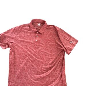 Puma Men's XL Heathered Red Polo Shirt